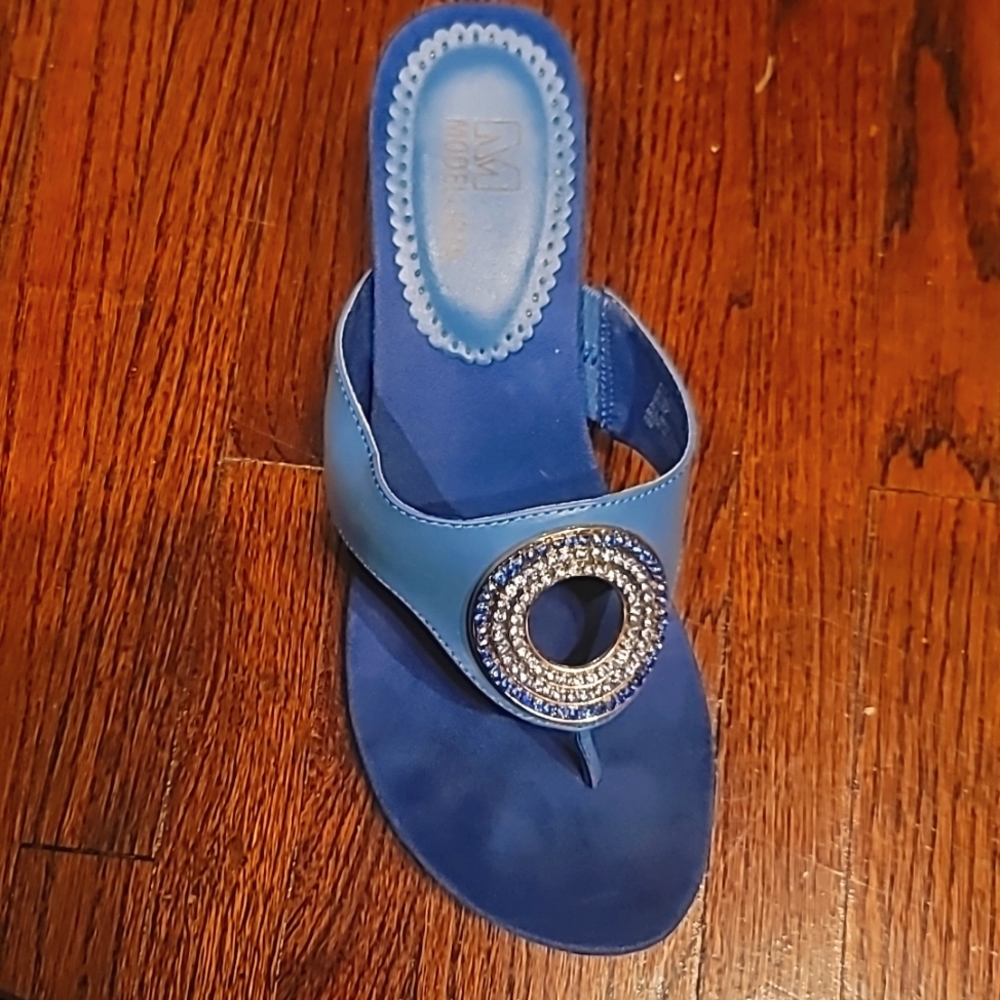 Blue sandals 9.5